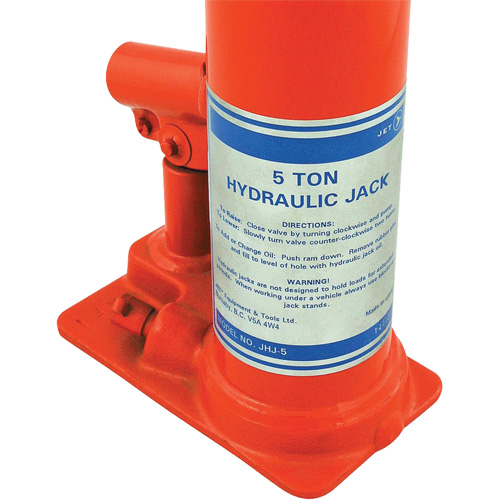 JHJ-5 Super Heavy-Duty Bottle Jack, 5 Ton(s), 15-3/8" Raised Height Superchem Industries