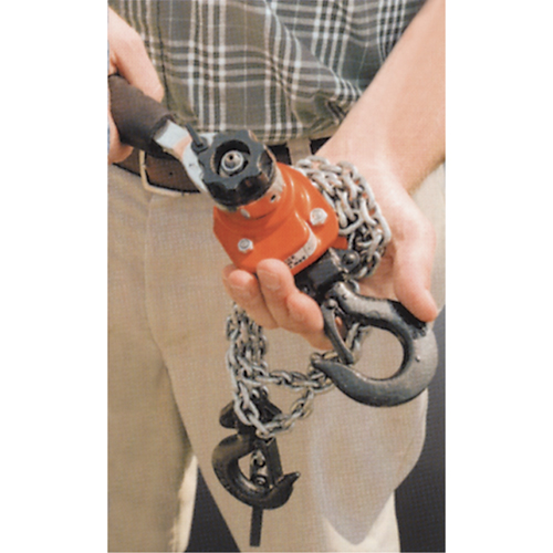 Series 602 Mini Ratchet Lever Hoist, 5' Lift, 550 lbs. (0.275 tons) Capacity, Steel Chain Superchem Industries
