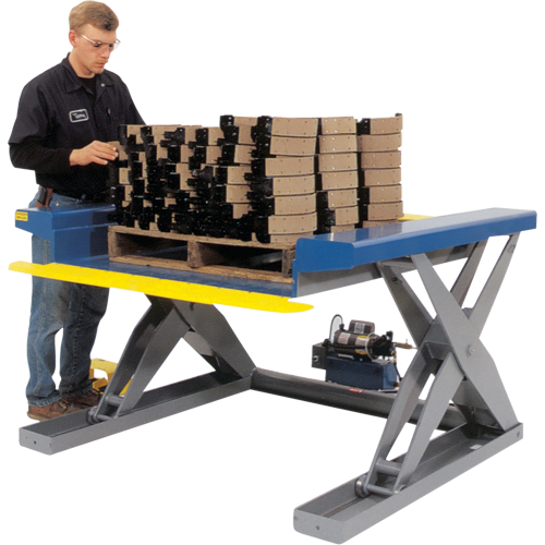 Hydraulic Floor-Height Scissor Lift Tables, Steel, 4000 lbs. Capacity Superchem Industries