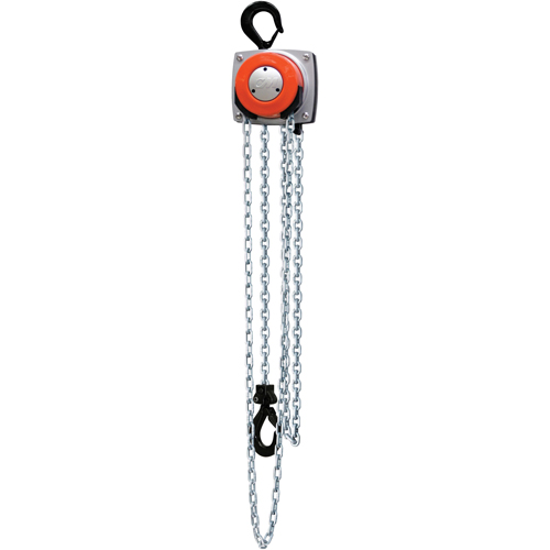 Hurricane 360° Chain Hoist, 10' Lift, 1000 lbs. (0.5 tons) Capacity, Steel Chain Superchem Industries