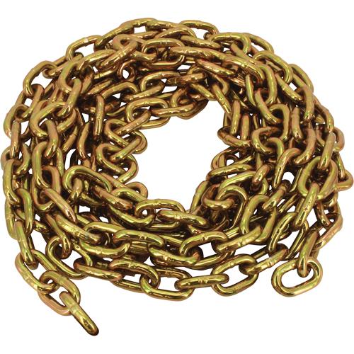 Grade 70 Imported Transport Chain, Carbon Steel, 3/8" x 200' (60.96 m) L, Grade 70, 6600 lbs. (3.3 tons) Load Capacity Superchem Industries