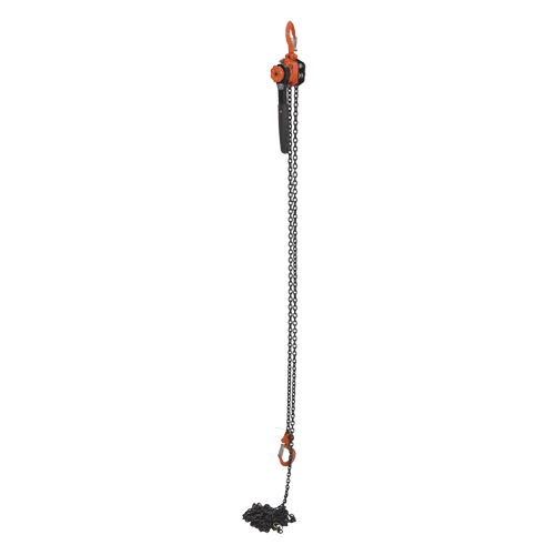 Mini Lever Hoist, 15' Lift, 1000 lbs. (0.5 tons) Capacity, Steel Chain Superchem Industries