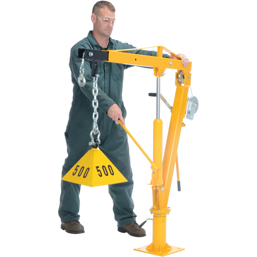 Winch Operated Truck Jib Crane, 1000 lbs. (0.5 tons) Capacity, 86-1/2" Max. Clearance Superchem Industries