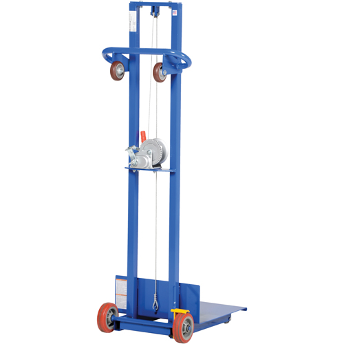 Platform Lift Stacker, Hand Winch Operated, 400 lbs. Capacity, 58" Max Lift Superchem Industries