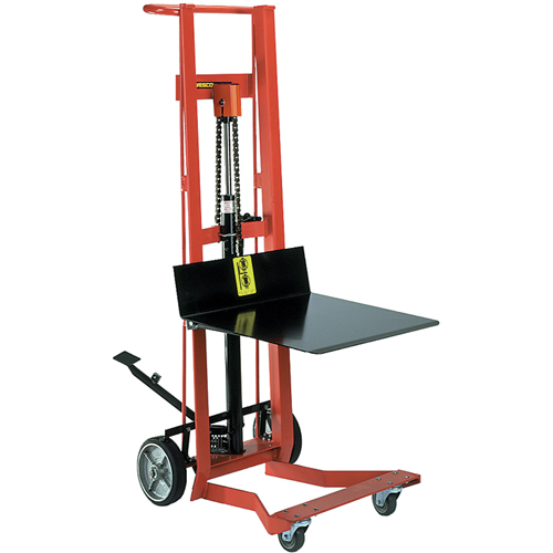 Hydraulic Platform Lift Stacker, Foot Pump Operated, 750 lbs. Capacity, 54" Max Lift Superchem Industries