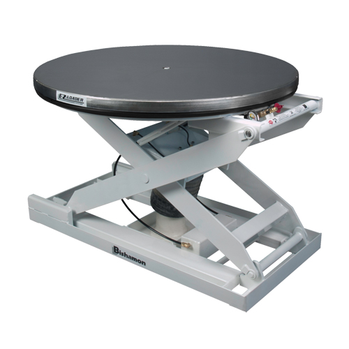 Positionneur pour palette &agrave; nivellement automatique EZ Loader E - plateforme en acier inoxydable, 43" lo x 43" la, Capacit&eacute; 4000 lb Superchem Industries