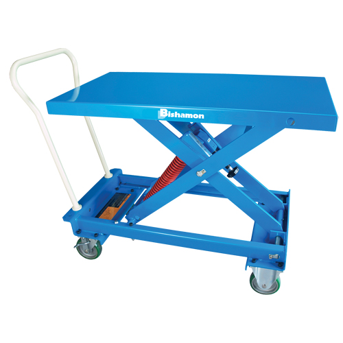 Table de travail mobile avec nivellement automatique &agrave; ciseaux MobiLeveler, 32-3/10" lo x 19-4/5"la, Acier, Capacit&eacute; 460 lb Superchem Industries
