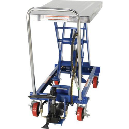 Pneumatic Hydraulic Scissor Lift Table, Steel, 32-1/2" L x 19-3/4" W, 1000 lbs. Cap. Superchem Industries