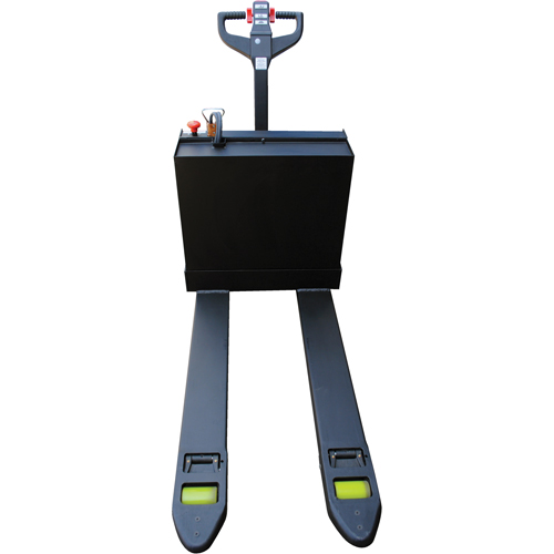 Transpalette &eacute;lectrique motoris&eacute; a/plateforme &agrave; conducteur debout, Capacit&eacute; 4500 lb, 48" lo x 30,25" la Superchem Industries