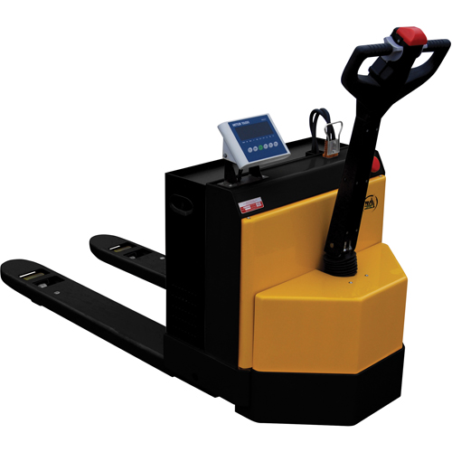 Fully Powered Electric Pallet Truck With  Scale, 4500 lbs. Cap., 48" L x 30.25" W Superchem Industries