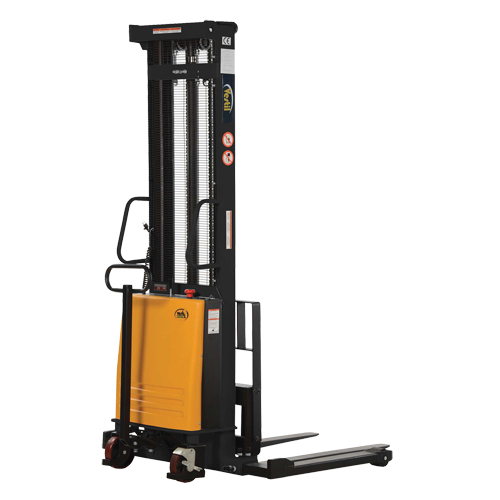 Fork Lift Stacker, Electric Operated, 2000 lbs. Capacity, 150" Max Lift Superchem Industries