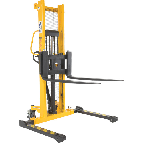 Manual Hydraulic Stacker, Hand Pump Operated, 2000 lbs. Capacity, 63" Max Lift Superchem Industries