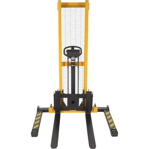 Manual Hydraulic Stacker, Hand Pump Operated, 2000 lbs. Capacity, 63" Max Lift Superchem Industries