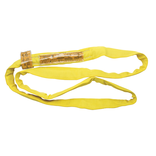 Polyester Round Sling, Yellow, 2-1/2" W x 4' L, 9000 lbs. Vertical Load Superchem Industries
