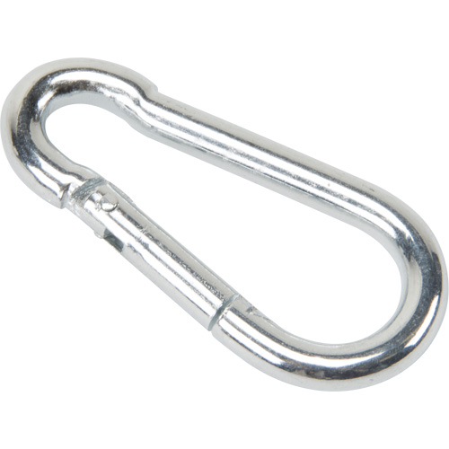 Mousqueton zingu&eacute;, 220 lb (0,11 tonne) Charge d'utilisation max., 3/16" Taille, 5/16" Oeil Superchem Industries