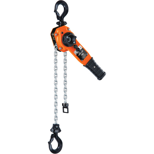 Series 653-A Ratchet Lever Hoist, 10' Lift, 1500 lbs. (0.75 tons) Capacity, Steel Chain Superchem Industries