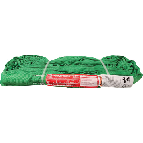 &eacute;lingue ronde en polyester, Vert, 12' lo, 6000 lb Charge verticale Superchem Industries