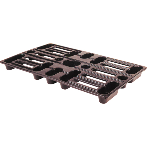 Plastic Pallets, 4-Way Entry, 24" L x 15" W x 1-1/2" H Superchem Industries