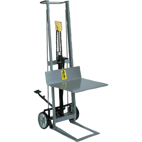Hydraulic Platform Lift Stacker, Foot Pump Operated, 400 lbs. Capacity, 40" Max Lift Superchem Industries