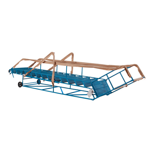 CSA-Certified Rolling Step Ladder with Locking Step, 14 Steps, 30" Step Width, 128" Platform Height, Steel Superchem Industries