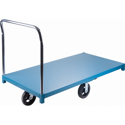 Chariot &agrave; plateforme robuste, 96" lo x 48" la x Capacit&eacute; 2000 lb, Roues en Caoutchouc Superchem Industries