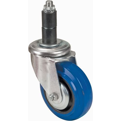 Rubber Stem Caster, Swivel, 4" (101.6 mm) Dia. Superchem Industries