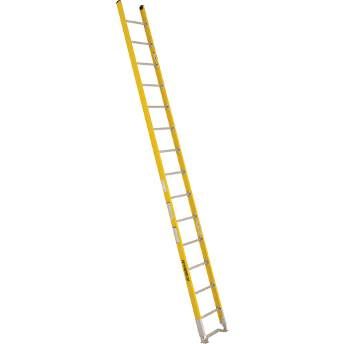 Single Section Straight Ladder - 6100 Series, 14', Fibreglass, 375 lbs., CSA Grade 1AA Superchem Industries