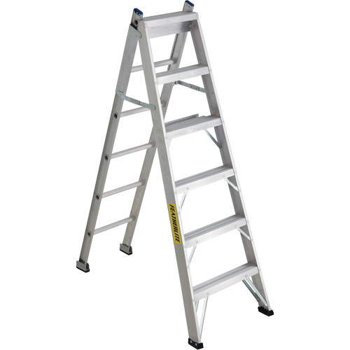 2700 Series Industrial Duty Multi-Way Ladders, 6', Aluminum, 250 lbs. Cap., ANSI 1, CSA 1 Superchem Industries