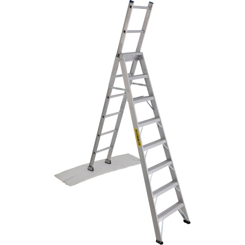 2700 Series Industrial Duty Multi-Way Ladders, 8', Aluminum, 250 lbs. Cap., ANSI 1, CSA 1 Superchem Industries