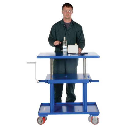Hydraulic Lift Table, 24" L x 36" W, Steel, 2000 lbs. Capacity Superchem Industries