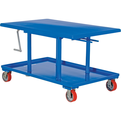 Table &eacute;l&eacute;vatrice &agrave; montant, 42" lo x 30" la, Acier, Capacit&eacute; 2000 lb Superchem Industries