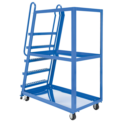 Stock Picking Cart, Steel, 27-7/8" W x 56-1/8" D, 3 Shelves, 1000 lbs. Capacity Superchem Industries