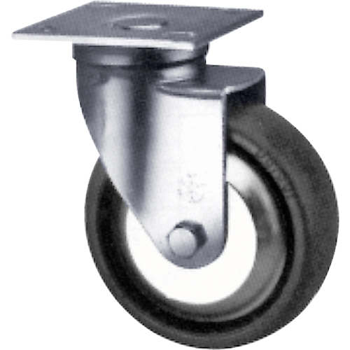 Heavy-Duty Caster, Rigid, 3" (76 mm), Solid Elastomer, 900 lbs. (408 kg.) Superchem Industries
