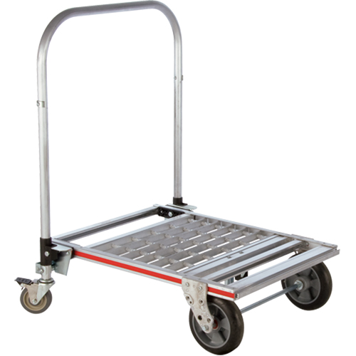 Four Wheel Folding Platform Truck, Aluminum, 750 lbs., 31" L x 23-1/4" W, 39" High Superchem Industries