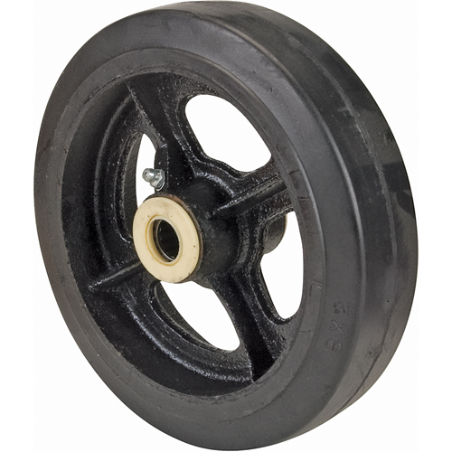 Rubber Wheels, 8" (203 mm) Dia. x 2" (51 mm) W, 600 lbs. (272 kg.) Capacity Superchem Industries