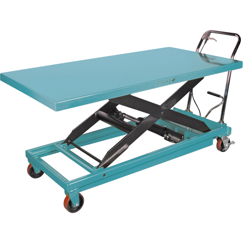 Heavy-Duty Hydraulic Scissor Lift Table, 63" L x 31-7/8" W, Steel, 1100 lbs. Capacity Superchem Industries