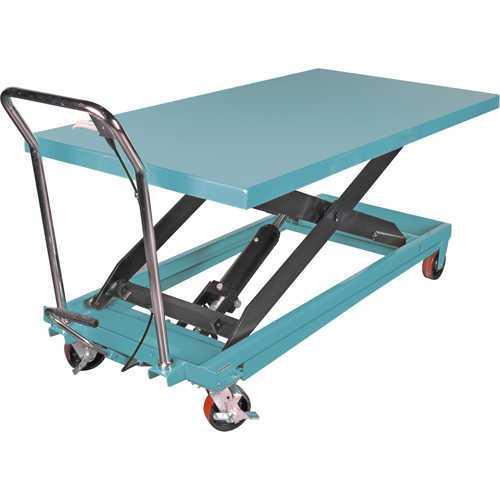 Heavy-Duty Hydraulic Scissor Lift Table, 63" L x 31-7/8" W, Steel, 1100 lbs. Capacity Superchem Industries