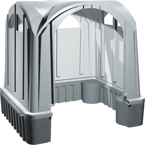 Outdoor Poly Shelters, 3 Walls, 7' L x 6' W x 7' H Superchem Industries