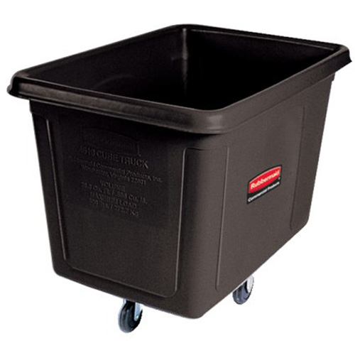 Chariot cubique, Plastique recycl&eacute; noir, 38" lo x 26" la x 28" h, Volume 8 pi³, Capacit&eacute; 300 lb Superchem Industries