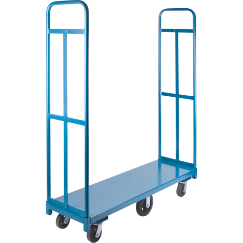 U-Boat Platform Truck, 60" L x 18" W, 1500 lbs. Capacity, Rubber Casters Superchem Industries