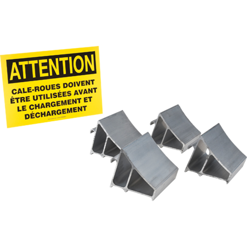 Ensemble de cales-roue en aluminium, 7" la x 6" p x 6" h Superchem Industries