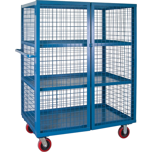 Wire Mesh Truck, 3 Tiers, 75" L x 32" W x 62.5" H, 2400 lbs. Cap. Superchem Industries