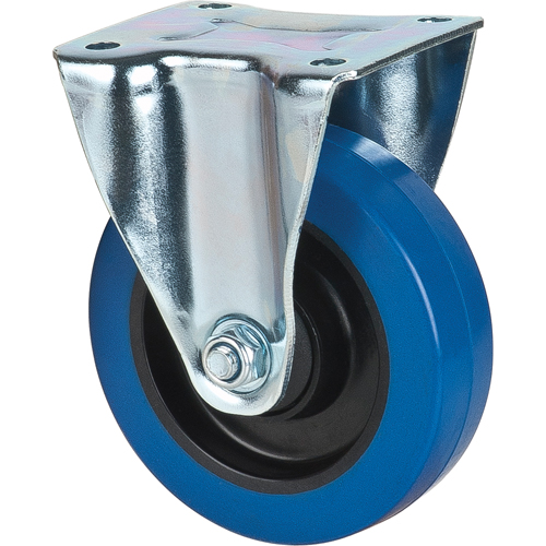 Blue Caster, Rigid, 5" (127 mm), Rubber, 400 lbs. (181 kg.) Superchem Industries