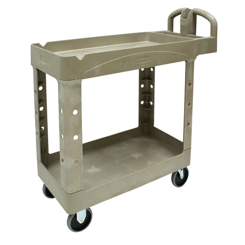 Heavy Duty Utility Cart - 4500-88, 2 Tiers, 17-1/8" x 33-1/4" x 39", 500 lbs. Capacity Superchem Industries
