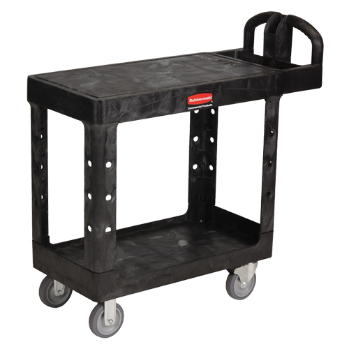 Flat Shelf Heavy Duty Utility Cart - 4505-00, 2 Tiers, 17-1/4" x 38-1/10" x 38-1/2", 500 lbs. Capacity Superchem Industries