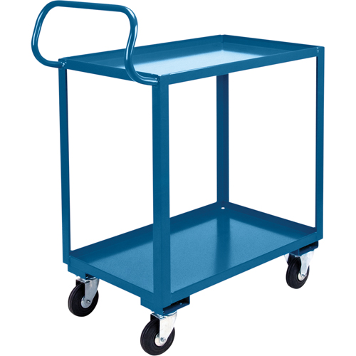 Ergonomic Shelf Truck, 800 lbs. Capacity, Steel, 26" W x 37" H x 38" D, Lip Up Superchem Industries