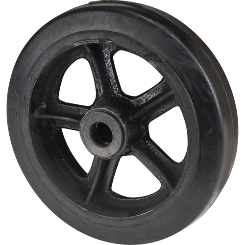 Mold-On Rubber Wheel, 8" (203 mm) Dia. x 2" (51 mm) W, 400 lbs. (181 kg.) Capacity Superchem Industries