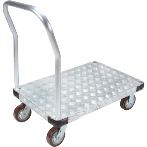 Aluminum Platform Truck, 24" W x 36" L, 3400 lbs. Cap., Polyurethane Wheels Superchem Industries