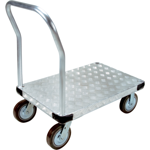 Chariots &agrave; plateforme en aluminium, 24" la x 36" lo, 4000 lb cap, Roues Polyur&eacute;thane Superchem Industries