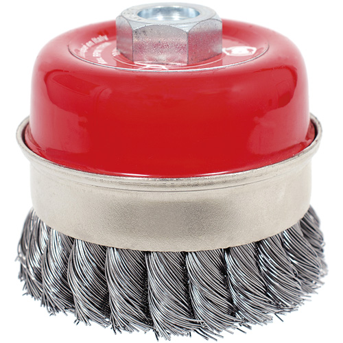 CKB3201T High Performance Knot Banded Cup Brush, 3-1/2" Dia. x 5/8"-11 Arbor Superchem Industries